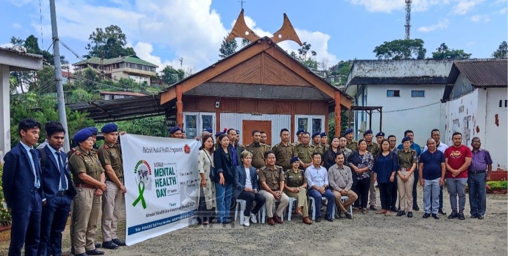 Officials and participants during the World Mental Health Day cum free medical camp held at the office premises of SP Phek on October 10. (DIPR Photo)